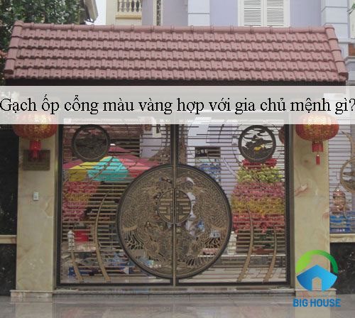 Gạch ốp cổng màu vàng hợp với gia chủ mệnh gì? Tư vấn Chuyên gia