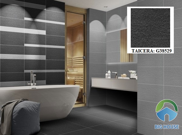 Phòng tắm sử dụng gạch lát nền có bề mặt định hình chống trơn tốt