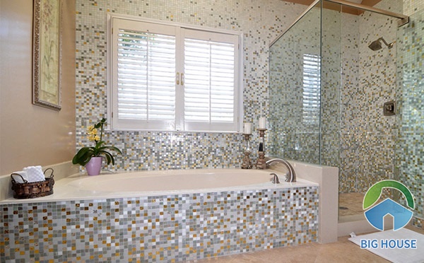 gạch mosaic trang trí ốp trang trí nhà tắm độc đáo