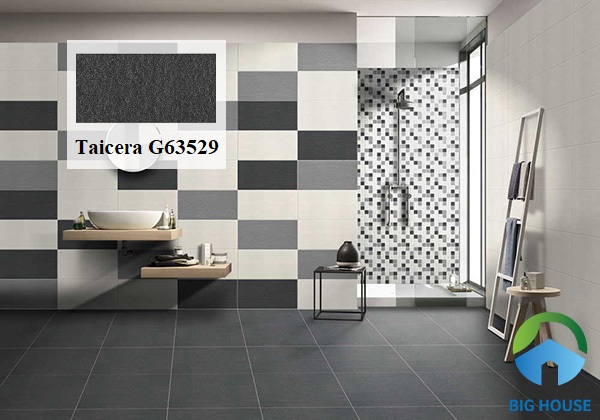 Không gian phòng tắm hiện đại với gạch Taicera G63529 kích thước 30x60