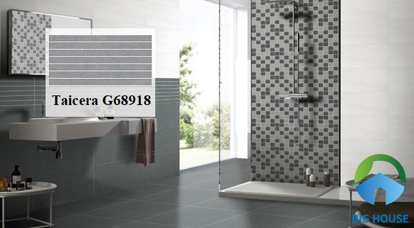 Gạch Taicera GR63918 màu ghi ốp nhà vệ sinh nằm trong top những mẫu gạch bán chạy nhất hiện nay