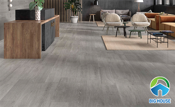 Sử dụng gạch vân gỗ lát sàn giúp công trình luôn bền đẹp, không lỗi mốt.