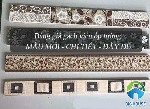 Bảng giá gạch viền ốp tường Đa dạng kích thước – Chiết khấu cao